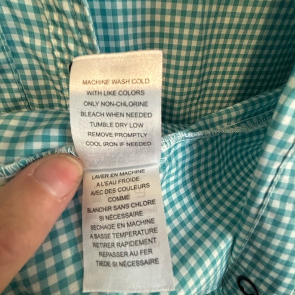 Women's Blue Button Down Shirt - Picture 4 of 6